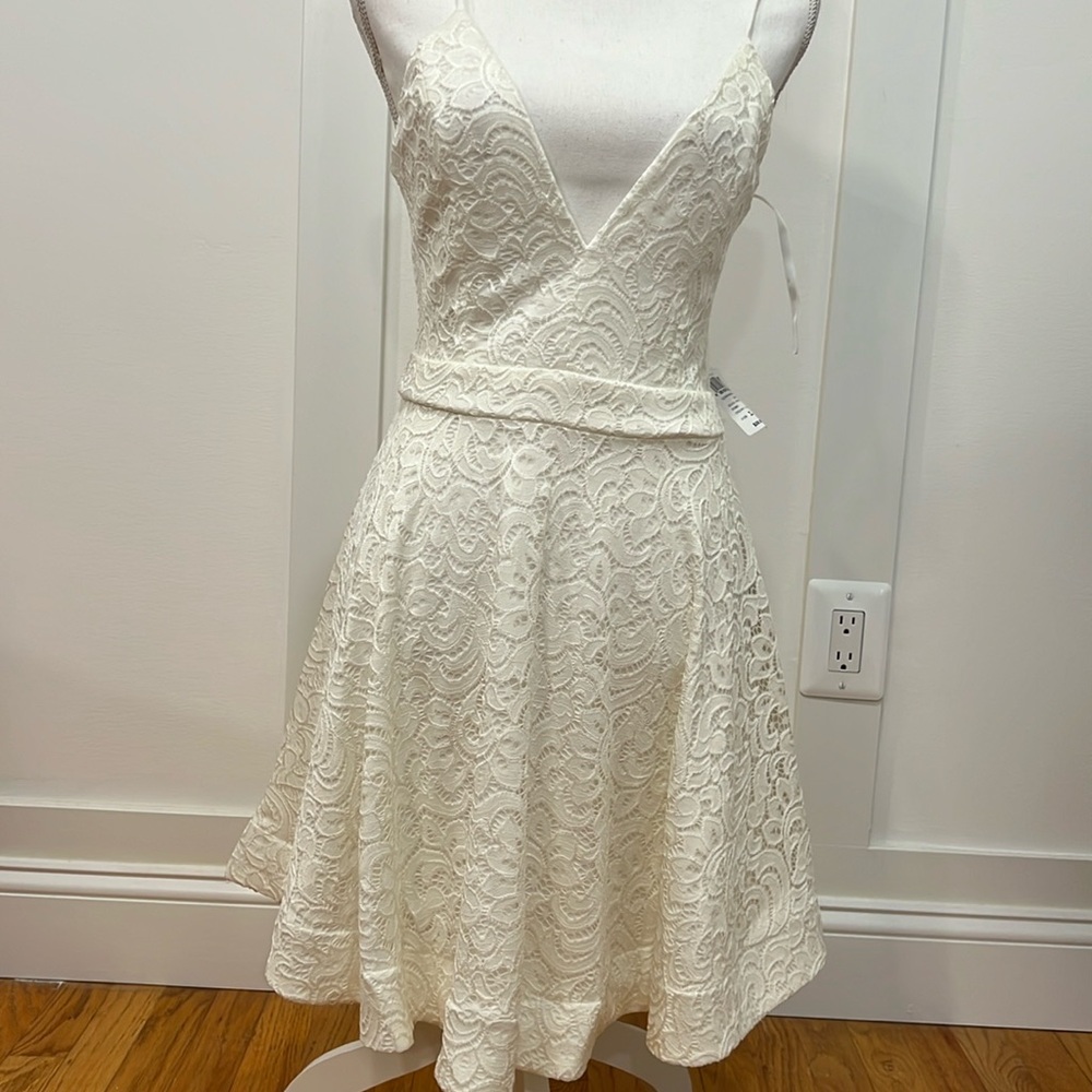 Windsor low v neck dress